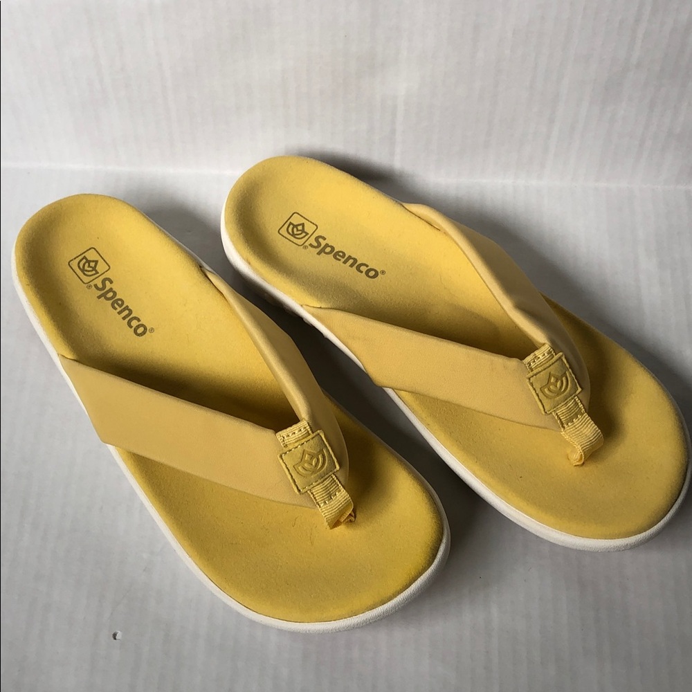 Spenco Victoria Summer Orthotic Memory Foam Comfort Sandals Size 11 D, yellow